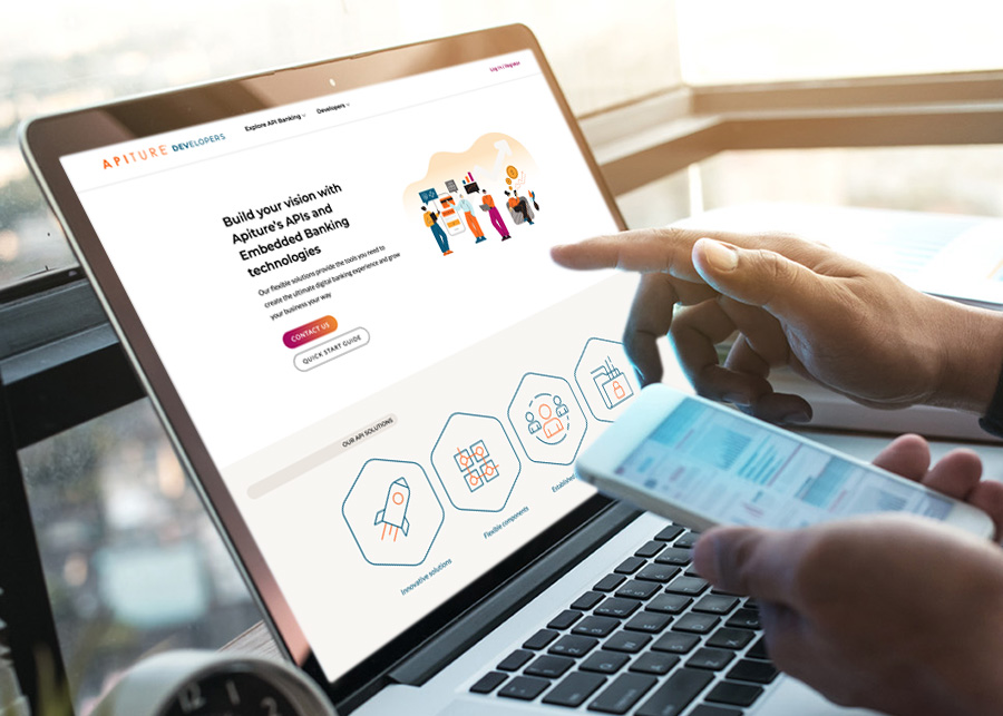 Apiture's developers portal on a desktop